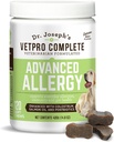 VetPro 高级过敏和痒性支持狗 - 支持季节性过敏,痒皮肤,和豁免 - 强化了Salmon Oil,Probiotics & Colostrum for Alergies, Imune Support, & Gut Health