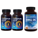 带有临床研究的TurmiPure 南极磷虾油补充剂的Turmeric Curcumin