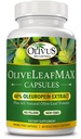 OliveLeafMAX 橄榄叶提取法(40% Oleuroepin) + 有机橄榄叶粉 + 无填料 + 60 蔬菜卡普尔 + 来源于西班牙,在GMP设施在美国制造