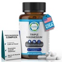 三重镁补充剂,235mg, 磁铁二镁, Citrate, Lysnate Chelate, 60 Capsules, 支持睡眠, 肌肉放松, 骨骼和心脏健康, 能量和神经功能, 美国制造
