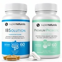 IBSolution Gut Health Bundle - All Natural Gut Health Supports & Premium Probiotics w/ 40亿CFU 支持不正规的鲍尔斯,布洛廷,便秘,毒气,腹痛 - 2 Pack(120盖)