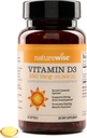 NatureWise Vitamin D3 10,000IU(250 mcg) 30天供应——健康免疫支持和肌肉功能的高潜力,非GMO,有机外生橄榄油中无葡萄糖,(Mini Softgel),30 Counter
