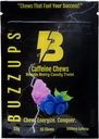 BuzzUps Cafeine Gummys – 100mg Cafeine – Gummy, Buzzin Berry Flavor, 体育用能量靴, Gaming, Running, Cycling, Focus, 耐力补编 (10 Gummys, 1 Pack).