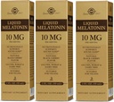 Solgar Liquid Melatonin 10 mg,天然黑樱桃 Flavor - 2 fl oz, 包装3 - Great for Jet Lag - Vegan, Gluten Free - 177 总服役量
