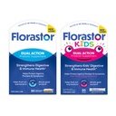 Florastor Family Probiotic Bundle - 30 cmt. 为消化性+免疫性健康 和 20 cm t 儿童 日常 Probiotic - 不受欢迎的粉丝棒 - Boost good Bacteria & Flush Out The Bad
