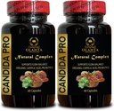 普通Candida PRO - 天然草药Oregano和Caprylic酸,消化性健康,辅生,Candida Detox,黑胡桃,Wormwood - 2瓶