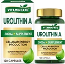 3000 MG Urolithin A 补充剂 -- -- 120 Capsules 支持抗氧化剂、增强健康老龄化、Mitochondrial、男女细胞修复