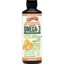 Barlean的姜汁桃子Vegan Omega 3 补充品,液藻油,含630 mg EPA & DHA, Algal Oil的植物基 Omegas, Non-GMO & Gluten Free, 16 oz