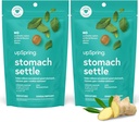 UpSpring Stomach Settle Drops for Educal Nausea Relief, Upset Stomach and Motion Disease with Ginger, Lemon, Spearmint 和 B6, Mint Flavor Drops, 56ct (Pack of 2) (英语).