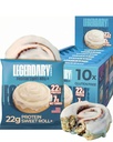 传奇食品 22g 蛋白质肉桂卷 - Premium high Protien Bars, 低卡米换料 Snack, 低甘油指数 Gluten Free Snacks - Sweet Zero Sugar, Keto 和 Diabetic 友好10 Pack