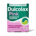 Dulcolax Pink兴奋剂泻药片、过夜泻药片、可预见和有效便秘缓解剂、减压施压和布洛廷、比萨科迪尔5毫克、25个计数