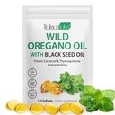 Oregano油与黑种子油,有机Oregano油软胶,Oregano油胶有机,非GMO,Gluten Free,120