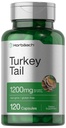 Horbäach Turkey Tail Mushroom Capsules | 1200mg | 120 Counter | Non-GMO 和 Gluten 自由提取器