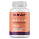 BESTVITE R-液态酸 100mg 与生物增强的 Na-RLA (120 植物盖) 固化 无 Stearates - 无流剂 - Vegan - 非 GMO - Gluten Free