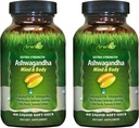 Irwin Naturals Extra Force Ashwagandha - 60 Liquid Soft-Gels - 帮助促进身体和精神性能 - 配有 Tumeric & Milk Thetle - 60 services