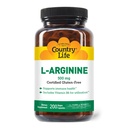 乡村生活 L-Arginine Caps 配有维生素B-6,500mg,200 Vegan Capsules, 认证格吕滕自由,认证格冈