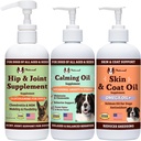 天然犬类公司井水(Wellness Bund$le for Dogs),食品顶部,液体补充品,配有(1)皮和煤油,(1)液体胶胺,(1)冷却油