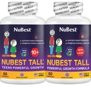 NuBest Bundle Tall 10 Tall QQ 儿童与青少年的高度成长支持QQ 钙,维生素D3 K2,Collagen & Herbs QQ 骨强力,焦点与开发