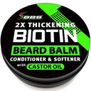 Biotin Beard Balm for Men - 2X Thickening for Beard and Mustache - 有机芥末蜡与Castor Oil & Meadowfoam – 水分纤维发型生长 Balm & Leave-In Contitioner