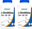 营养成本 L- Ornithine 500mg; 180 Capsules(2瓶)