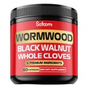 Satoomi 5 in 1 Wormwood Capsules Supplement - 摘自黑胡桃,全壳,Turmeric and Berberine HCl - Immune System and Digestion Health - 60 Capsules (英语).