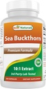 Best Naturals Sea Buckthorn Oil Power 提取 10:1 500 mg 240 capsules - 非GMO, Gluten Free - 含有天然Omega-7 Palmetoleic酸