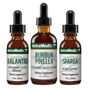 NutraMedix 解毒支持包 - Sealantro(Chlorella, Cilantro Leaf & Pacific Cold-Water Red Seawed),Sparga(Astragalus) & Burbur Pinella 解毒支持包 - 3-Piece Set