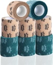 自我粘贴带状包 - 为狗无楚(英语:Vet spack for Dogs no Chew) - 为伤病护理,Paw care(英语:Paw care),急救,为宠物鸟猫马(英语:Pet Birds Cat Hors (2 Inch, 8 Rolls, 8 Colors))的 Vet tape(英语:Pet Birds Cat Hors (film)) 医学粘贴带状包(英语:Paw care)