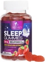 成人睡眠Gummys Extra Force 8mg - Melatonin with Passiflora Excert for Restful Sleep - 快速代理 Melatonin 睡眠Gummy 补充品, Vegan, Non-GMO, 美味草莓 Flamvor - 60 Gummys
