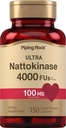 Pipping Rock Nattokinase Supplement 4000 FU | 100mg | 150 Capsules | 非GMO, Gluten Free  Pip