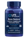 寿命延长 Bone 恢复钙 补充可切片, Bone 健康补充, Calcium, 维生素 D, 矿物, Gluten Free, Non-GMO, 60 片