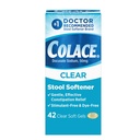 Colace Clear Tool Sweater for Gentle 有效便秘救济, # 1 医生推荐的Stool Sweater Brand, Dye Free, 50 mg Docusate Capsules, 42 计数