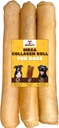 Woofley的外薄Colagen卷(10-12英寸 - 3 PCS) - Chews for Dogs - Bully Stick Rawhide替代狗 CHEWs No hide Bones for Mid & Lige Dogs (中和大型狗类)