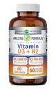 神奇的维生素D35000 IU配有维生素K2 100 mcg + D3 + K2 复合增生 + Veggie Capsules → Non-GMO → Gluten Free → 在美国制造(60个计数)