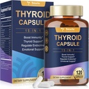 甲状腺素支持女性与人 Complex Capsules - 碘酸甲状腺素补充剂 L Tyrosine Bladderwrack Kelp Ashwagandha Selenium 补充剂 - Mood增强能量 Blance 甲状腺素水平
