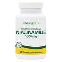 Natures Plus Niacinamide, 持续释放 - 1000 mg, 90 片 - 高剂量维生素 B3 补充 - 蔬菜, Gluten Free - 90 服务