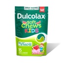 Dulcollax儿童盐酸盐软乳汁、无兴奋剂乳汁、儿童便秘、软糖工具、西瓜火焰、氢氧化镁1200毫克、15毫克