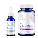 生物植物研究 Biocidin Liquid Formula(1 oz) 与 GI 解毒剂+ Gentle Binder - 支持清洁和消化的双产品解毒包 - 协助毒素和生物膜清除