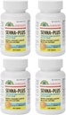 GeriCare Senna Plus 天然蔬菜 Laxative 配有 Stool 软化器, Docusate Sodium 50mg, Sennosides 8.6mg 100 计数器(4包)