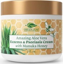 Manuka Honey Eczema Cream 为Psoriasis 救济进行淋浴治疗 -- -- 痒痒痒、干皮肤拉什膏剂 -- -- 为婴儿、儿童、成年人提供苏打润滑剂 -- -- 高强度身体和面部凝血2oz