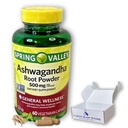 Ashwagandha - 500 mg 根粉, 60 卡普勒斯 (一包)
