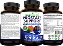 男子前列腺支持- Saw Palmetto Lycopene 南瓜种子 Pygeum Zinc Selenium - 健康尿液流 Bladder 前列腺维生素补充剂 - 美国制造(120 Veg. Capsule)