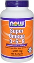 Super Omega 3-6-9 1200mg 180 Softgels (Pack of 2) (英语).