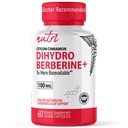 自然融合型Dihydroberine Supplement 100mg 60 Capsules - 与锡兰肉桂 - 5X 比普通柏柏林HCL更有效