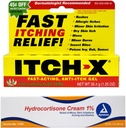 痒-x 痒救济 Gel 1.25 oz + Hydrocortisone Cream 1 oz 快救济 Rashes, Minor Burns, 昆虫Bites, 毒艾薇,橡树, Sumac.