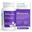 NatureCity TrueResveratrol – Resveratrol 补充和抗衰老支持,对心脏,免疫,骨骼和认知健康有75mg的跨Resveratrol(98%纯Veri-te) → 60 Veggie Capsules