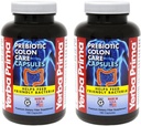 Yerba Prima Prebiotic Colon Care Capsules Deatary Fiber, 180 Counter, (Pack of 2) - 五种纤维加FOS Prebiotics 补充 - 可溶性和不溶于常规性和消化性支持