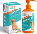 Fur & Health Wild Alaskan Salmon Oil with Omega 3 for Dogs & Cats - 天然鱼油补充 健康皮肤,光亮的Coat & 联合支持 - 纯环保局和DHA Pet Immune Health 16oz