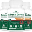 11-in-1 肾上腺素支持补充剂,配有泛神酸和Ashwagandha的Cortisol补充剂 - 支持健康的肾上腺功能、能量和放松 - 180 Capsules