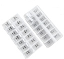 2 Pack OPP 清除每日药盒组织者,每周药盒组织者 2 Times aday for Pills, 补充品和药材, Am Pm Pill 组织者 7 Day, 药盒组织者 7 Day - 6.7 x 3.2 x 1英寸